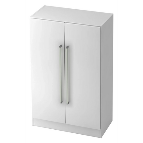 Armoire blanche SIGNA G 7550 à deux portes avec poignées en chrome argenté de hjh OFFICE PRO