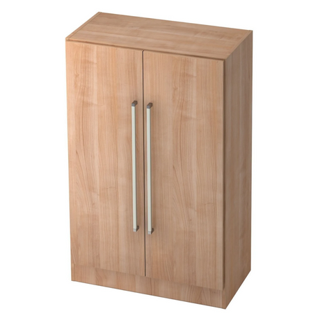 Armoire SIGNA G 7550 aspect noyer avec deux portes et poignées chromées de hjh OFFICE PRO