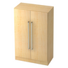 Armoire SIGNA G 7550 en bois d'érable clair avec deux poignées chromées de hjh OFFICE PRO