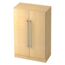 Armoire SIGNA G 7550 en bois d'érable clair avec deux poignées chromées de hjh OFFICE PRO