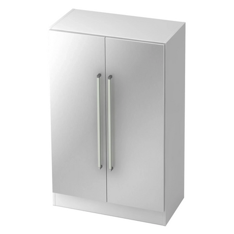 Armoire métallique blanche SIGNA G 7550 avec deux portes et poignées en chrome argenté de hjh OFFICE PRO