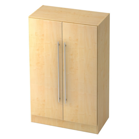 Armoire SIGNA G 7550 aspect érable avec deux portes et poignées rails argentées de hjh OFFICE PRO