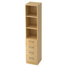 Armoire de classement haute SIGNA G 7600 en bois d'érable clair avec trois niches et quatre tiroirs de hjh OFFICE PRO