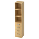 Armoire de classement haute SIGNA G 7600 en bois d'érable clair avec trois niches et quatre tiroirs de hjh OFFICE PRO