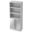Étagère blanche SIGNA G 7700 avec deux niches ouvertes et un placard fermé en bas de hjh OFFICE PRO