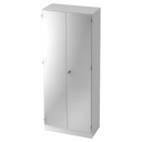 Armoire métallique SIGNA K 6100 SG en blanc-argent avec deux portes et une poignée centrale de hjh OFFICE PRO