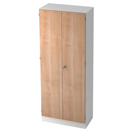 Armoire SIGNA K 6100 SG avec caisson blanc et façades aspect noyer de hjh OFFICE PRO