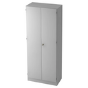 Armoire métallique grise SIGNA K 6100 SG avec deux portes et une poignée de verrouillage centrale de hjh OFFICE PRO