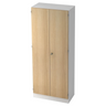 Armoire de bureau SIGNA K 6200 SG en blanc et chêne avec deux portes et une serrure de hjh OFFICE PRO