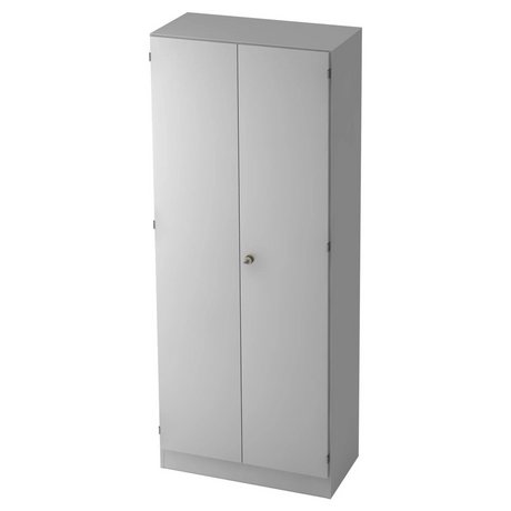 Armoire métallique grise SIGNA K 6200 SG avec deux portes et une serrure centrale de hjh OFFICE PRO