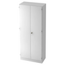 Armoire de bureau blanche SIGNA K 6200 SG avec deux portes et une poignée centrale de hjh OFFICE PRO