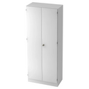 Armoire de bureau blanche SIGNA K 6200 SG avec deux portes et une poignée centrale de hjh OFFICE PRO