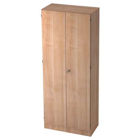 Armoire à dossiers à deux portes SIGNA K 6200 SG en bois de noyer clair avec une serrure centrale de hjh OFFICE PRO