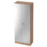 Armoire de bureau SIGNA K 6200 SG aspect noyer avec façades argentées de hjh OFFICE PRO