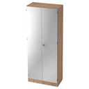 Armoire de bureau SIGNA K 6200 SG aspect noyer avec façades argentées de hjh OFFICE PRO