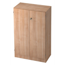 Armoire SIGNA K 6550 SG aspect noyer avec deux portes et une serrure centrale de hjh OFFICE PRO