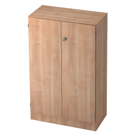 Armoire SIGNA K 6550 SG aspect noyer avec deux portes et une serrure centrale de hjh OFFICE PRO