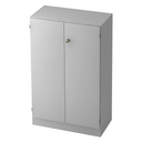 Armoire métallique grise SIGNA K 6550 SG avec deux portes et une serrure de hjh OFFICE PRO