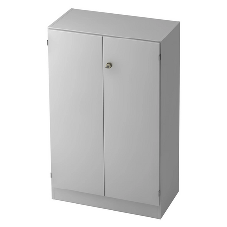 Armoire métallique grise SIGNA K 6550 SG avec deux portes et une serrure de hjh OFFICE PRO