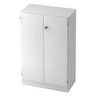 Armoire de bureau blanche SIGNA K 6550 SG avec deux portes et une serrure de hjh OFFICE PRO