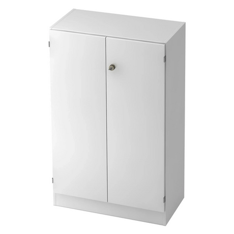 Armoire de bureau blanche SIGNA K 6550 SG avec deux portes et une serrure de hjh OFFICE PRO