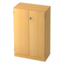 Armoire à dossiers SIGNA K 6550 SG aspect hêtre avec deux portes et une serrure de hjh OFFICE PRO