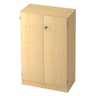 Armoire de bureau SIGNA K 6550 SG effet érable avec deux portes et une serrure de hjh OFFICE PRO