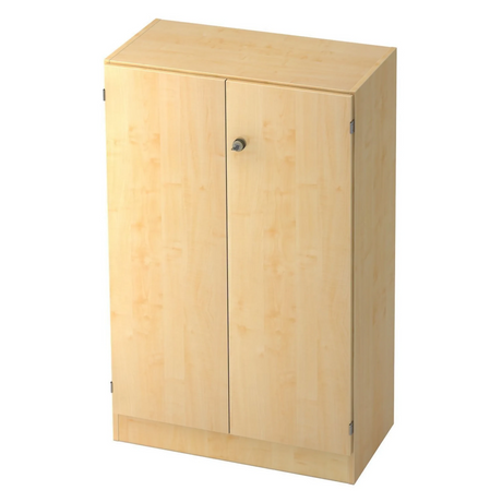 Armoire de bureau SIGNA K 6550 SG effet érable avec deux portes et une serrure de hjh OFFICE PRO