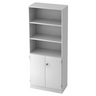 Étagère blanche SIGNA K 6770 SG avec trois niches ouvertes et un placard fermé en bas de hjh OFFICE PRO