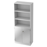 Étagère blanche SIGNA K 6770 SG avec trois niches ouvertes et un placard bas fermé de hjh OFFICE PRO