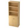 Étagère SIGNA K 6770 SG aspect érable avec deux niches ouvertes et une partie armoire fermée de hjh OFFICE PRO