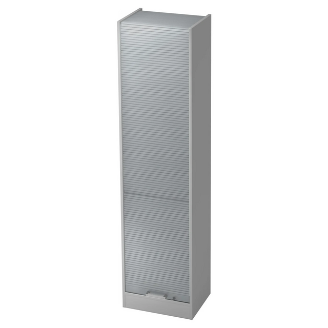 Armoire à dossiers en métal grise SIGNA R 50 avec poignée en chrome argenté de hjh OFFICE PRO