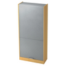 Armoire à dossiers SIGNA R 90 en hêtre et argent avec volet roulant argenté et poignée chromée de hjh OFFICE PRO