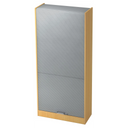 Armoire à dossiers SIGNA R 90 en hêtre et argent avec volet roulant argenté et poignée chromée de hjh OFFICE PRO