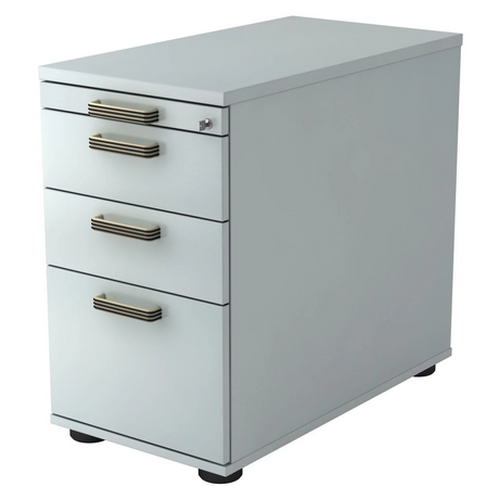 Caisson stationnaire SIGNA SC40 gris en plastique avec quatre poignées rayées de hjh OFFICE PRO