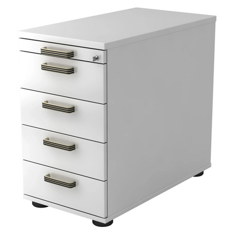 Caisson stationnaire SIGNA SC50 blanc en plastique avec quatre poignées rayées de hjh OFFICE PRO