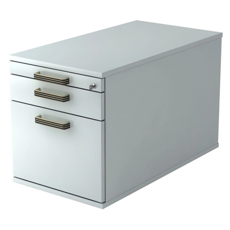 Caisson bureau sur roulettes SIGNA TC20 gris en plastique avec trois poignées rayées de hjh OFFICE PRO