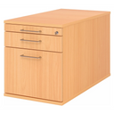 Caisson bureau sur roulettes SIGNA TC20 effet hêtre avec poignées en métal de hjh OFFICE PRO