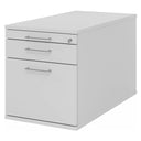 Caisson bureau sur roulettes SIGNA TC20 en métal gris avec trois tiroirs et poignées en arc de hjh OFFICE PRO