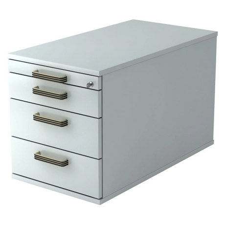 Caisson bureau sur roulettes SIGNA TC30 gris en plastique avec quatre poignées rayées de hjh OFFICE PRO