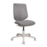 Siège de bureau à domicile Sitflex Lady avec revêtement en tissu gris et pied en étoile blanc à roulettes de hjh OFFICE