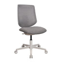 Siège de bureau à domicile Sitflex Lady avec revêtement en tissu gris et pied en étoile blanc à roulettes de hjh OFFICE