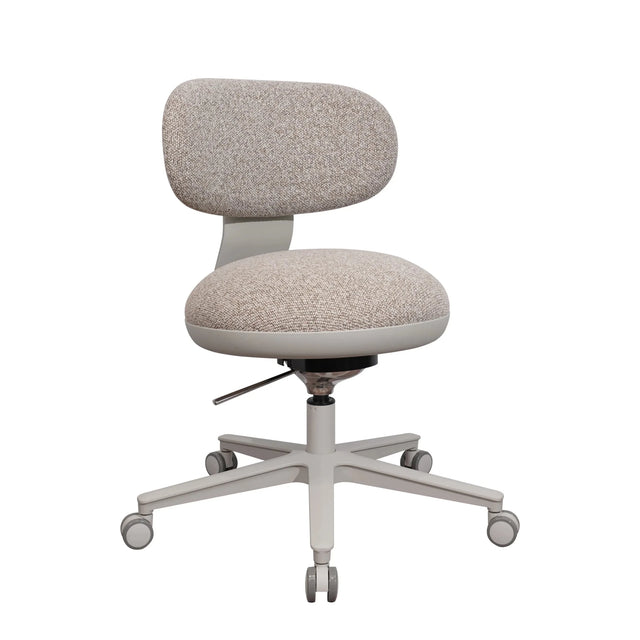 Siège de bureau à domicile SITMOTION W avec revêtement en tissu gris et piètement clair à roulettes de hjh OFFICE