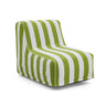 Canapé Gonflable Sitzolo Air avec housse à rayures vert et blanc de hjh LIVING