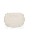 Pouf beige Sitzolo R avec structure de surface côtelée de hjh LIVING