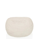 Pouf beige Sitzolo R avec structure de surface côtelée de hjh LIVING