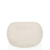 Pouf beige Sitzolo R avec structure de surface côtelée de hjh LIVING