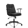 Siège de bureau à domicile SMALLO noir avec revêtement en similicuir et accoudoirs de hjh OFFICE
