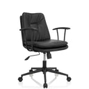Siège de bureau à domicile SMALLO noir avec revêtement en similicuir et accoudoirs de hjh OFFICE