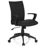 Siège de bureau à domicile SOFT avec revêtement en tissu noir et accoudoirs de hjh OFFICE